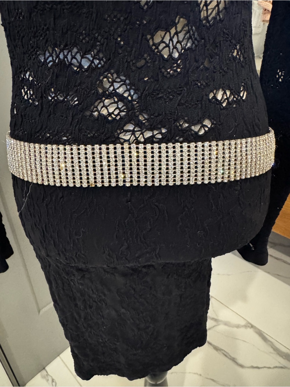 Silver Rhinestone Belt - Picture 4 of 16